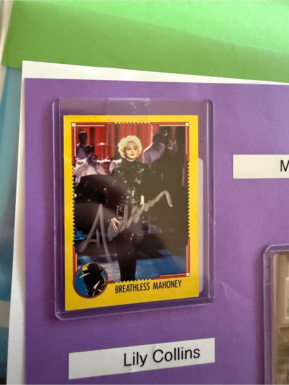 Breathless Mahoney Madonna Signed Trading Card - Dick Tracy